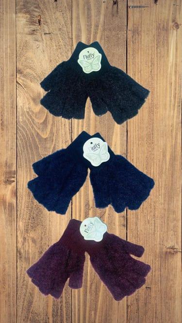 Wool Plain Fingerless Gloves - Pack Of 3