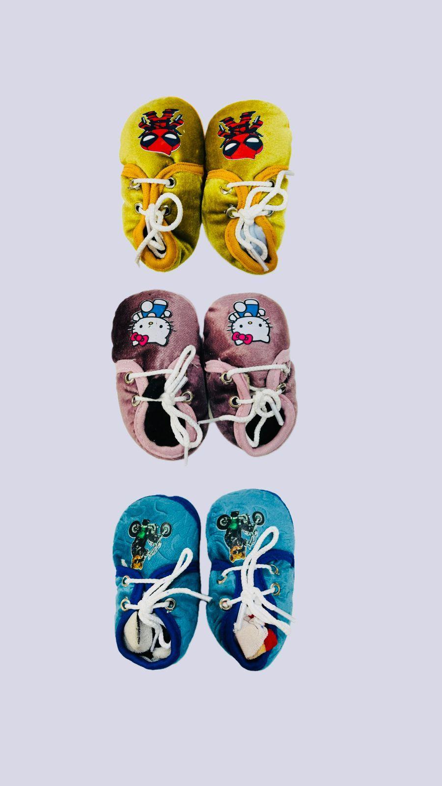 Baby Embroidered Boots, Pack Of 3