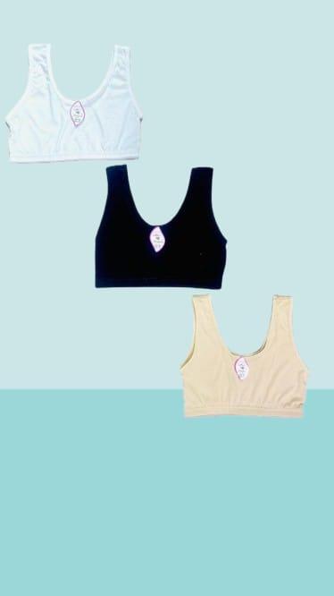Summer Cotton Bra Top, Pack Of 3