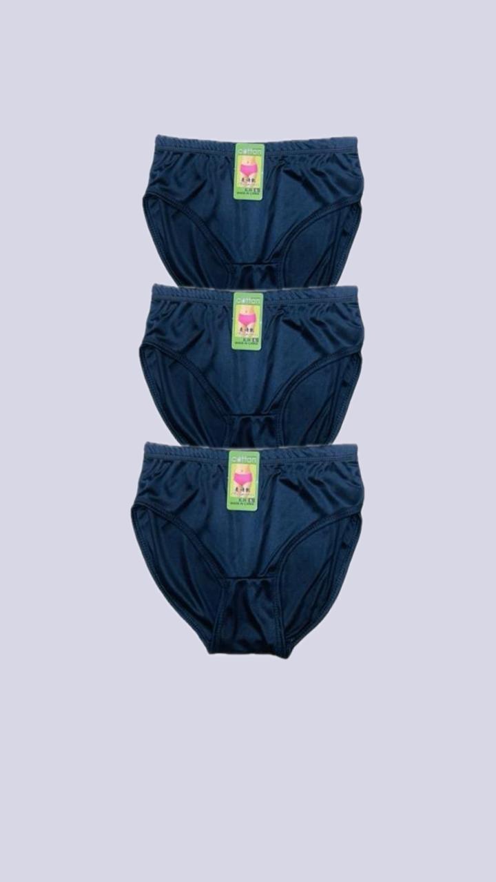Comfortable Cotton Printed Plain Panties - 3 Pcs Set for Every Day Wear