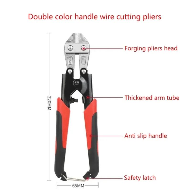 Chrome Vanadium Steel Bolt Cutter Red 22cm