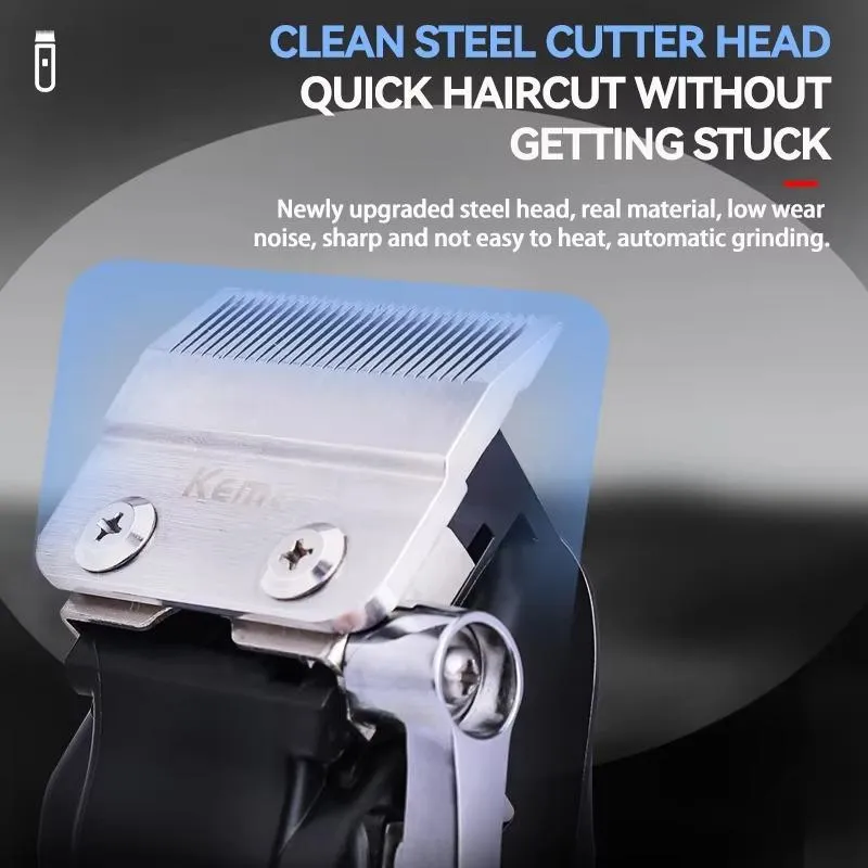 Kemei KM-1551 USB Rechargeable Clipper for Men with 6 Combs