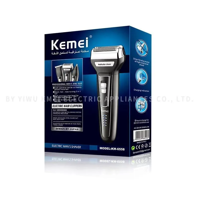 Dry Shave, Wet, Cordless, Rechargeable, Self-Sharpening, Pop-Up Trimmer Men's Hair Clipper And Shaver