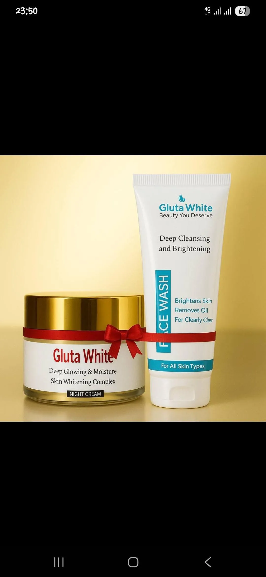 Revitalize Your Skin with 2 in 1 Skincare Bundle - 2 Pcs Face Cream & Face Wash