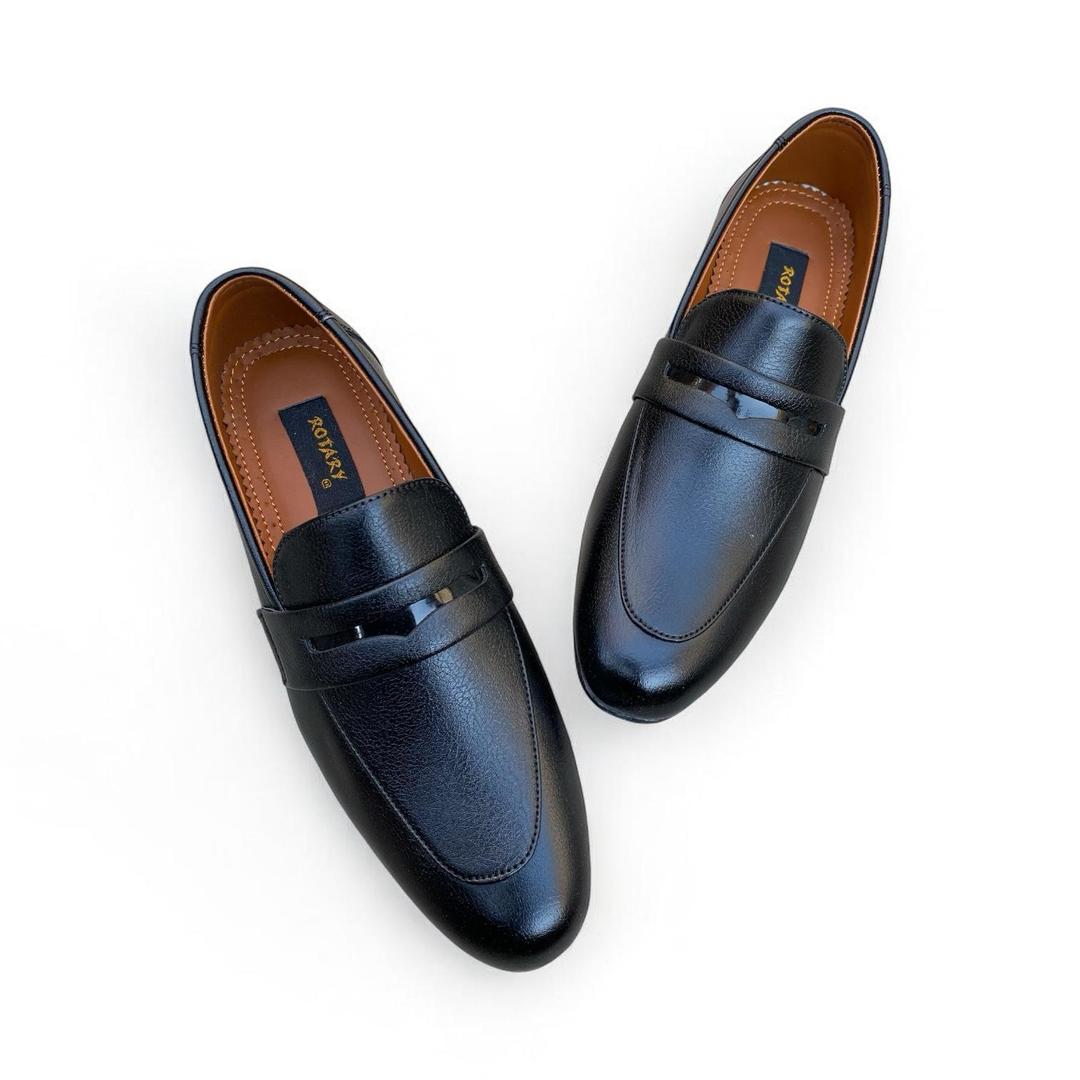 Men's Casual Blue Synthetic Leather Dress Shoes - Size Options Available