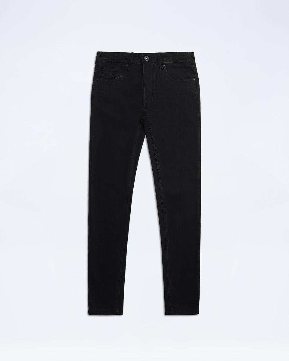 Men's Plain Black Denim Jeans - 1 Pc Casual Wear