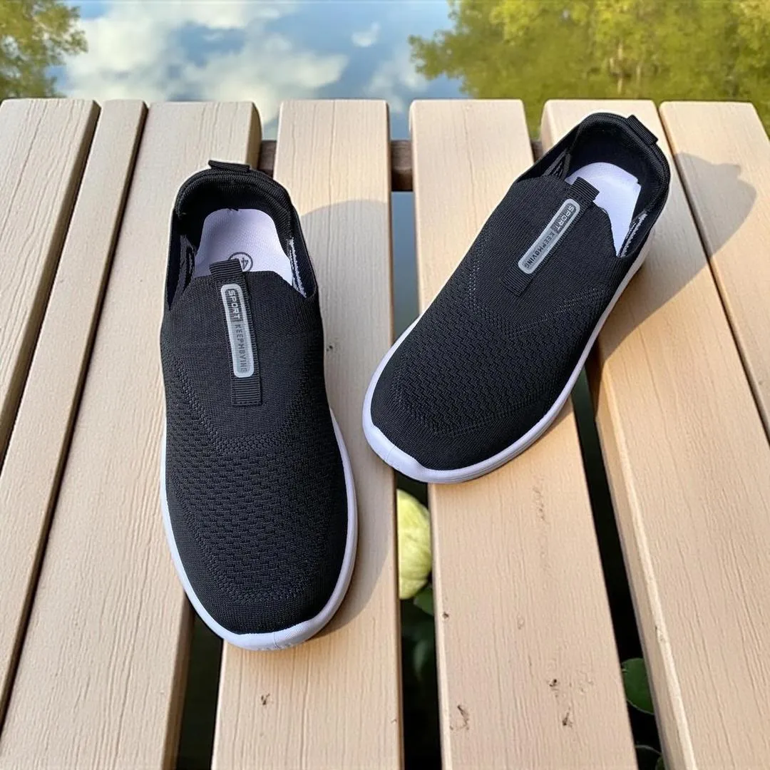 Men's Casual Black Mesh Skechers - Comfortable Footwear for Every Occasion