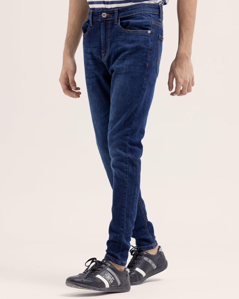 1 Pc Men's Stitched Denim Plain Jeans