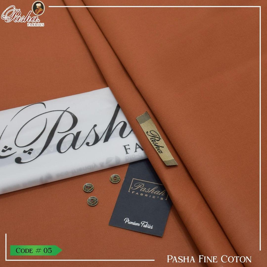 Men’s Unstitched Cotton Suit - 1 Pcs in Plain Brown for Summer