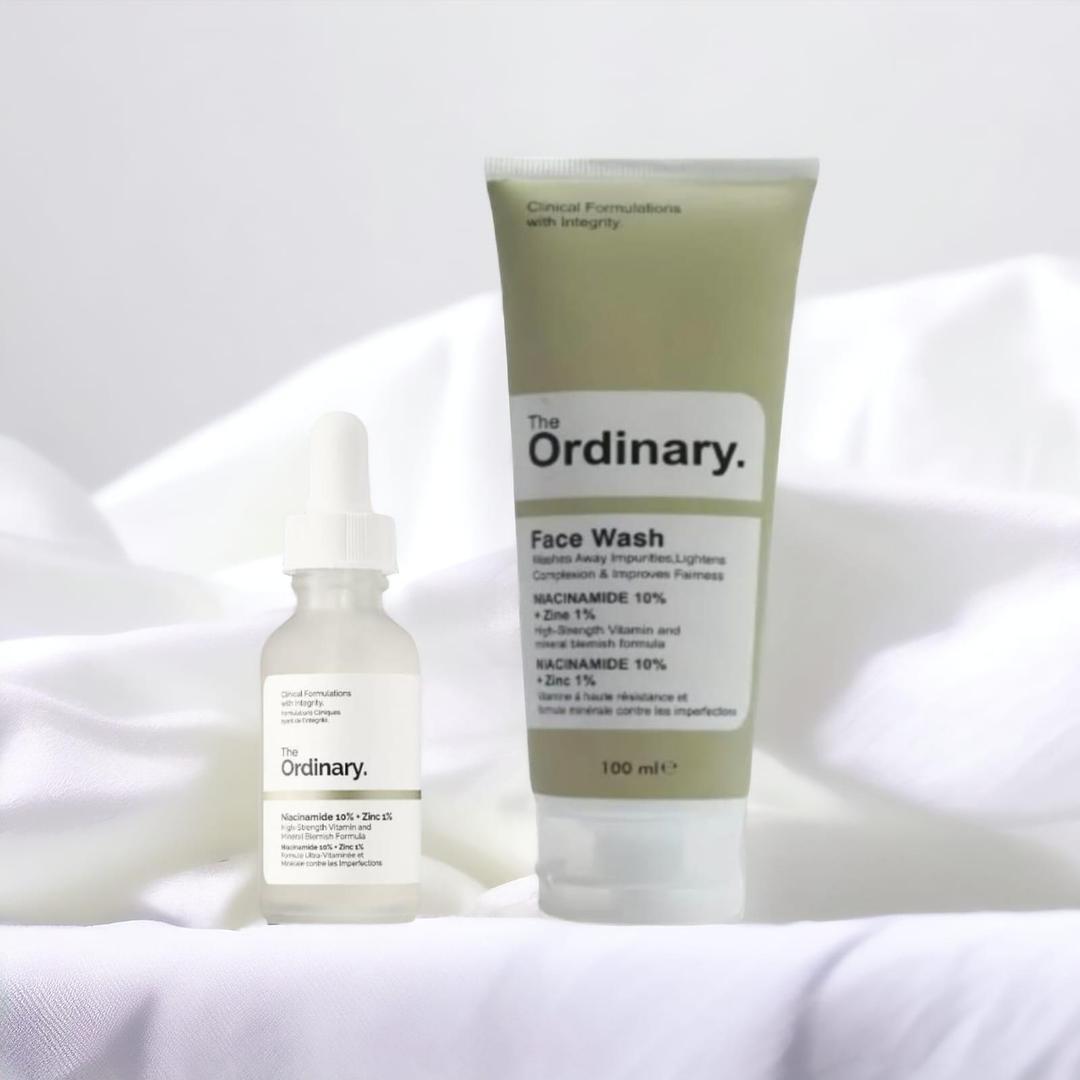 2 in 1 Skincare Bundle: Face Wash & Niacinamide Serum - 1 Pcs
