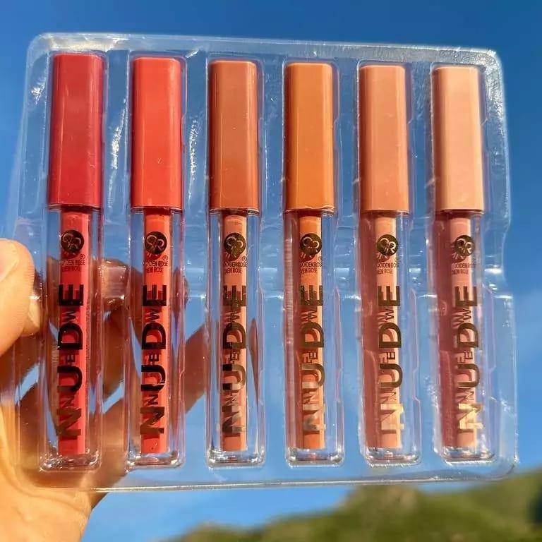 Multicolor High Pigmented Lip Gloss - Pack of 6 Pcs