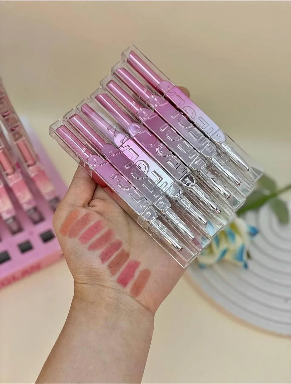 2 In 1 High Pigmented Lip Pencil+Lipstick, Pack Of 3