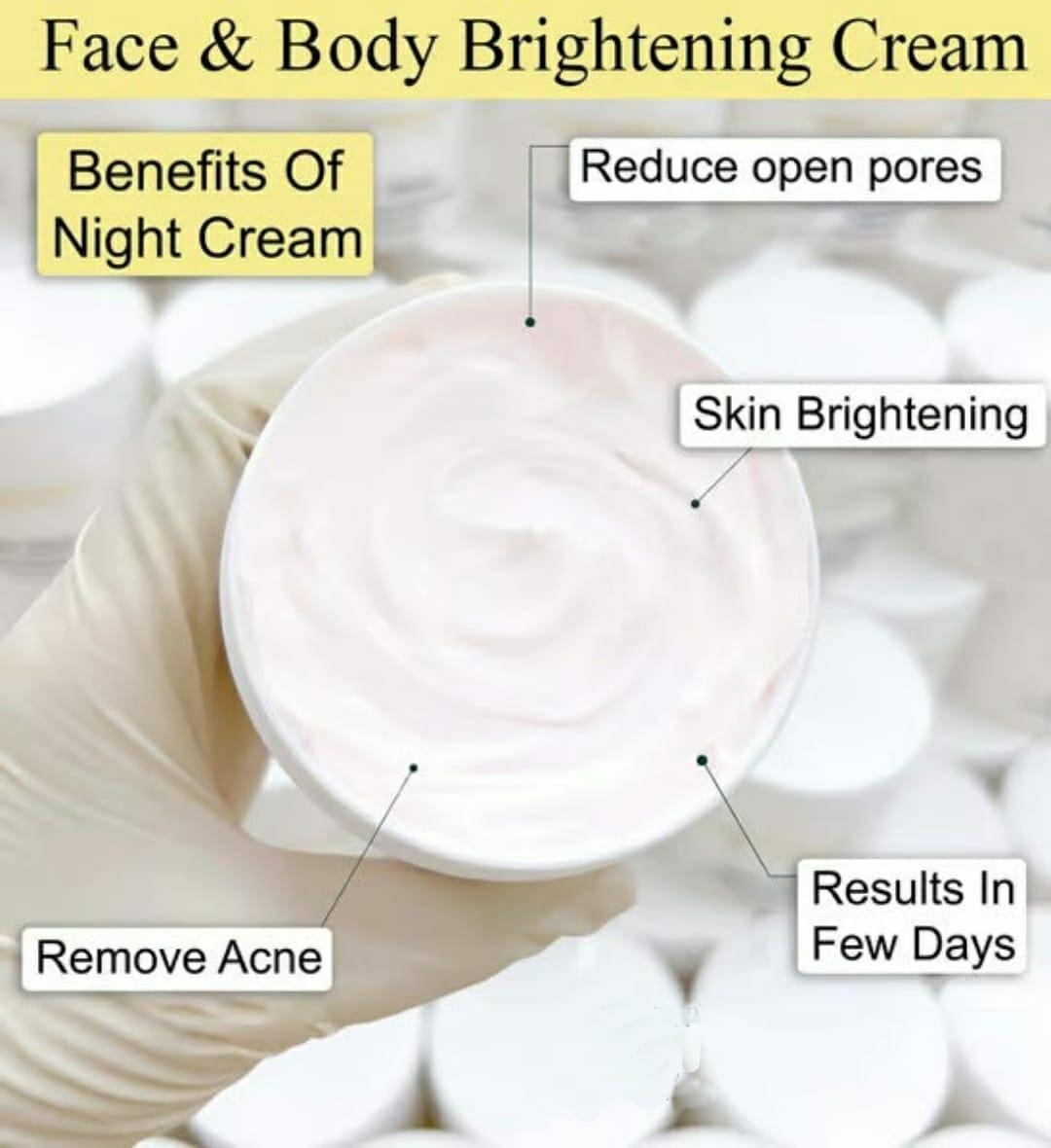 Night Cream for Bright White Clear Skin All Types view 3