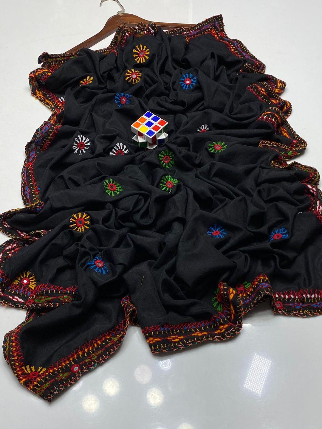 Women's Swiss Embroidered Border Shawl