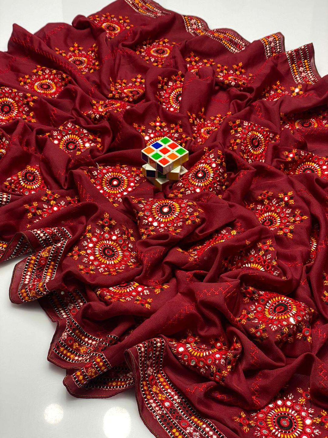 Women's Swiss Embroidered Shawl