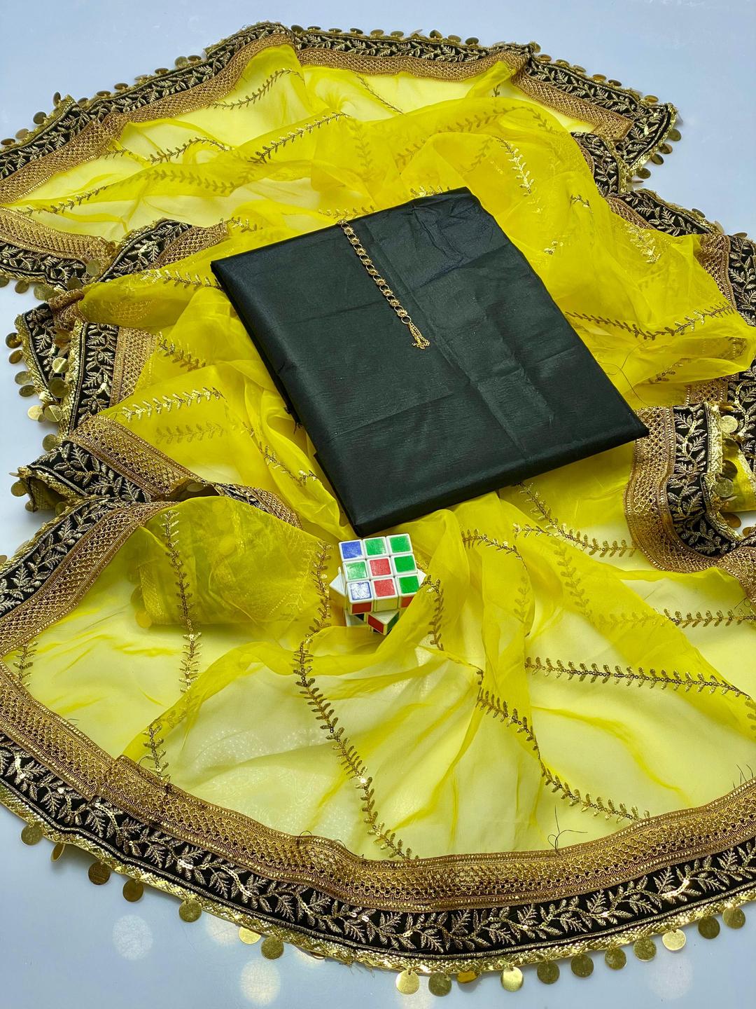 3 Pcs Women's Unstitched Plain Suit