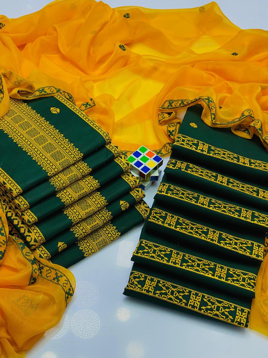 3 Pcs Women's Unstitched Embroidered Suit