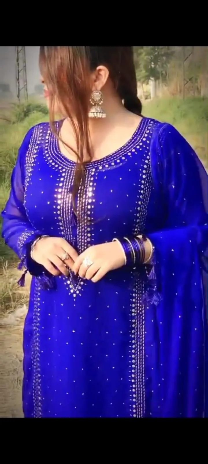 2 Pcs Women's Unstitched Hand Work Suit