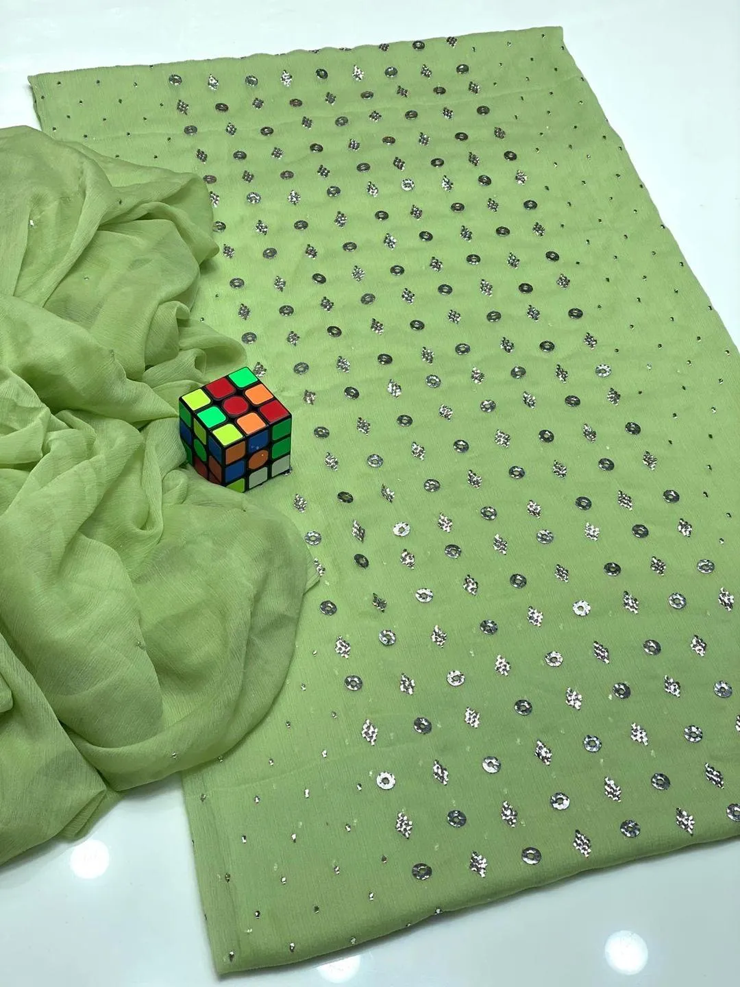 2 Pcs Women's Unstitched Embroidered Suit