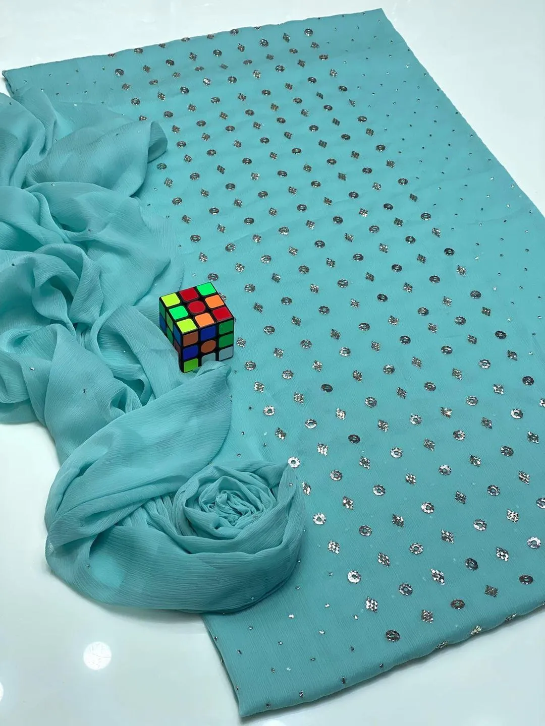 2 Pcs Women's Unstitched Embroidered Suit