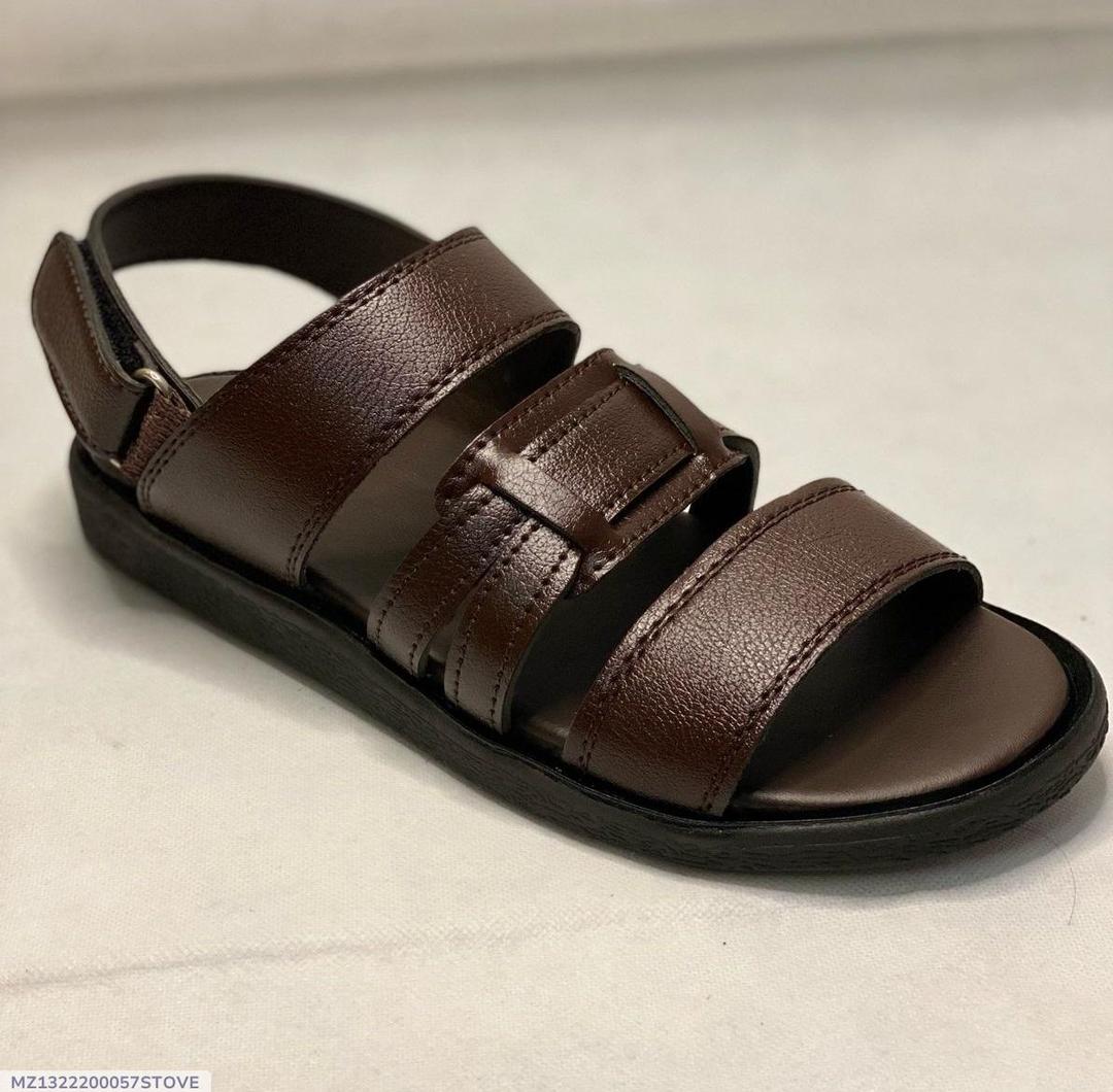 Men's Brown Leather Fancy Sandals Size 39-44