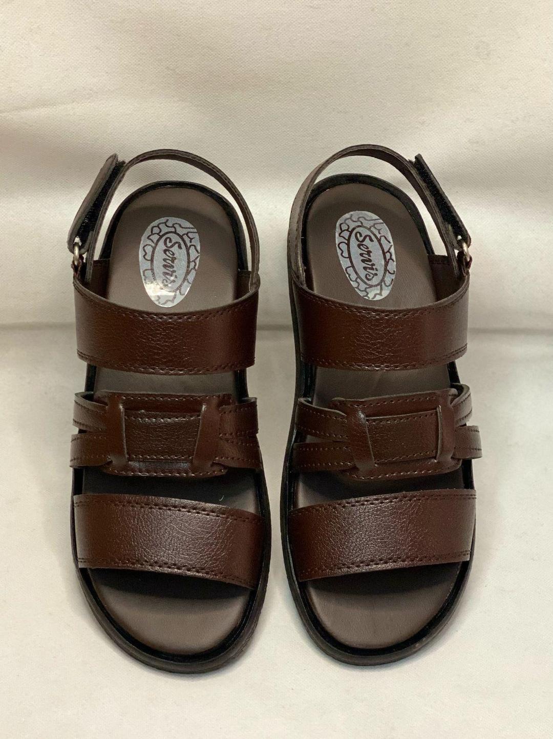 Men's Brown Leather Fancy Sandals Size 39-44