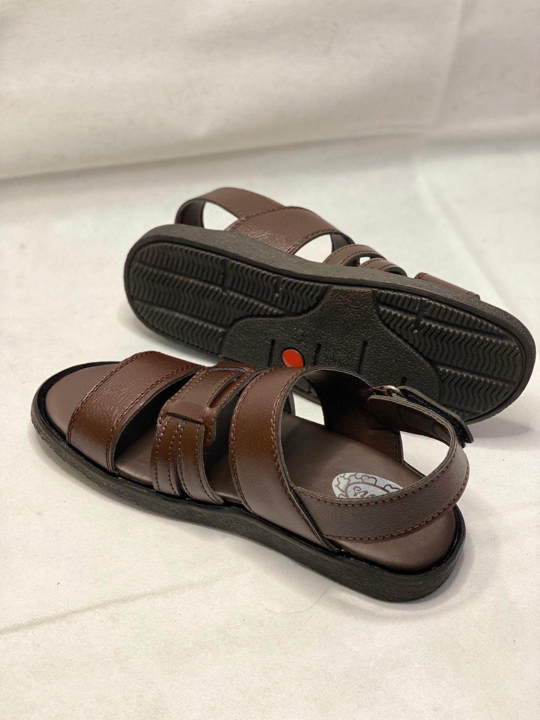 Men's Brown Leather Fancy Sandals Size 39-44