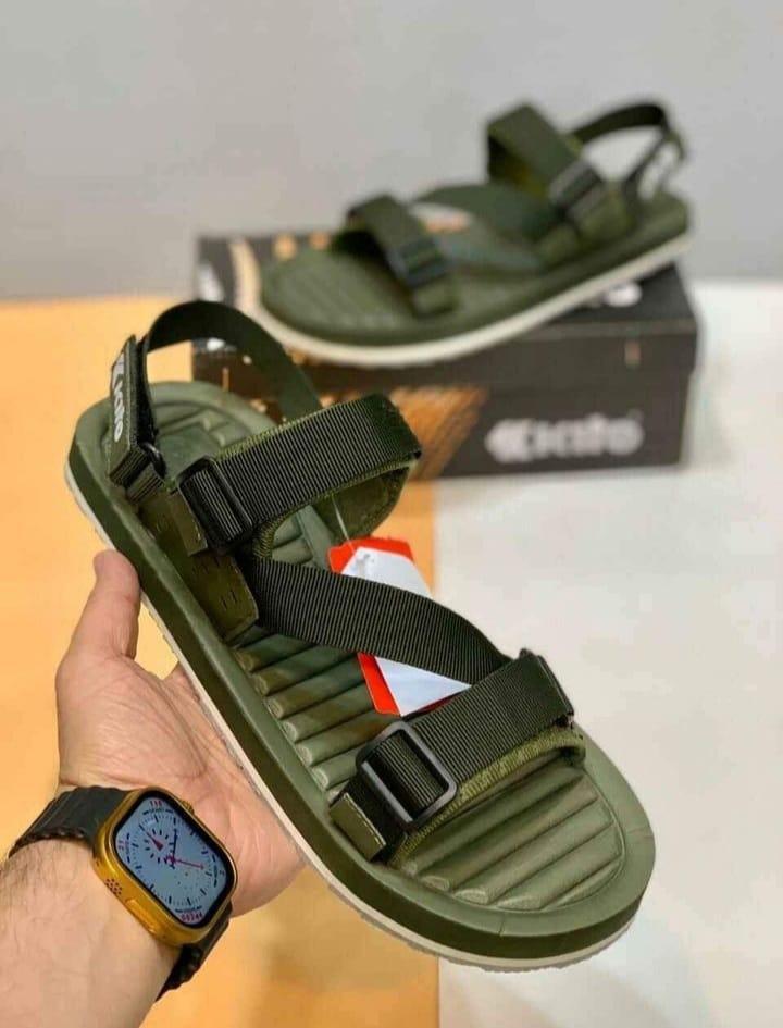 Men's Fabric Fancy Sandals (Green - FM)