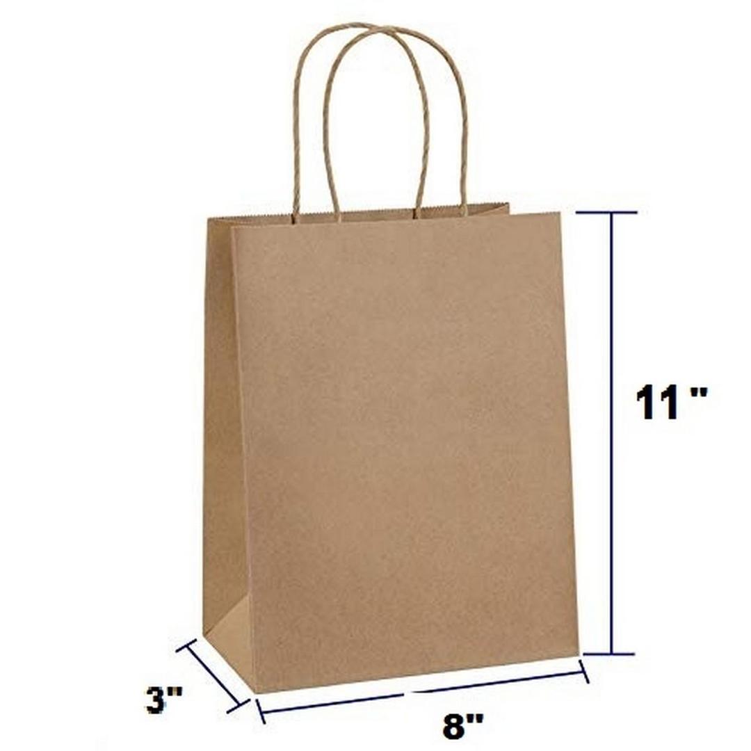 8 x 11 x 3 inches Gift Bag - 50 Bags