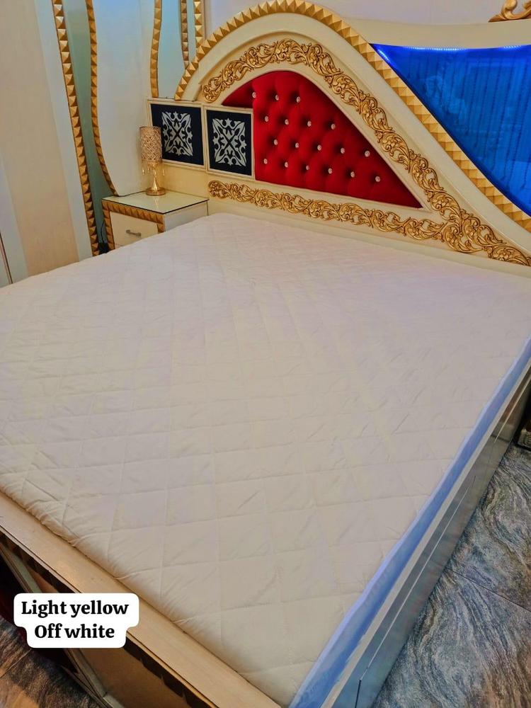 Cotton Plain Double Bed Mattress Cover