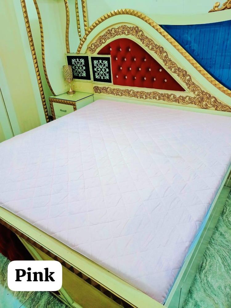 Cotton Plain Double Bed Mattress Cover