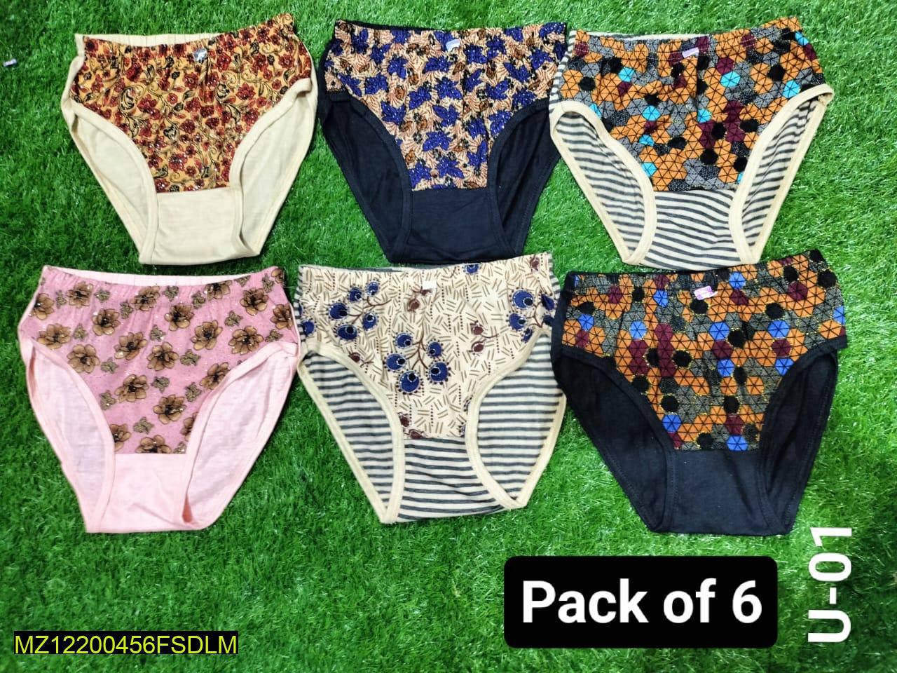 Cotton Printed Panties, Pack Of 6