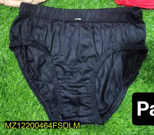 Cotton Plain Panties, Black