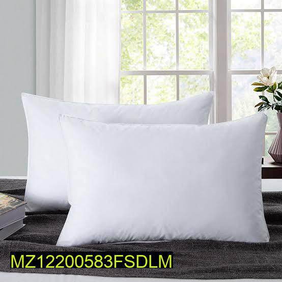 2 Pcs Polyester Bed Pillow Set