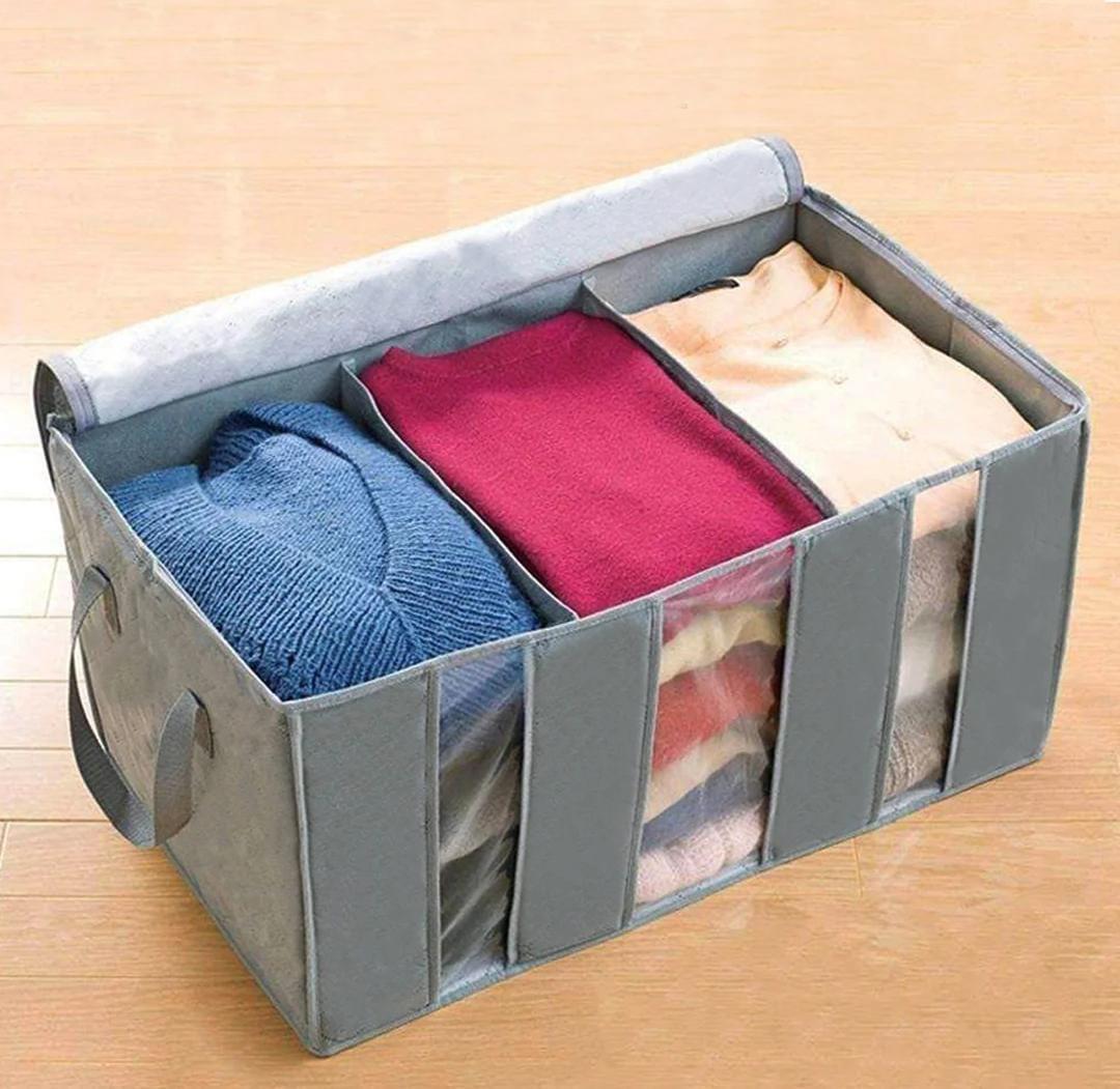 Durable Storage Bags 1 Pc - Grey Non-Woven Organization Solution