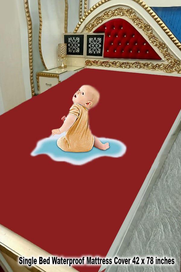 1 Pc Terry Cotton Plain Mattress Cover