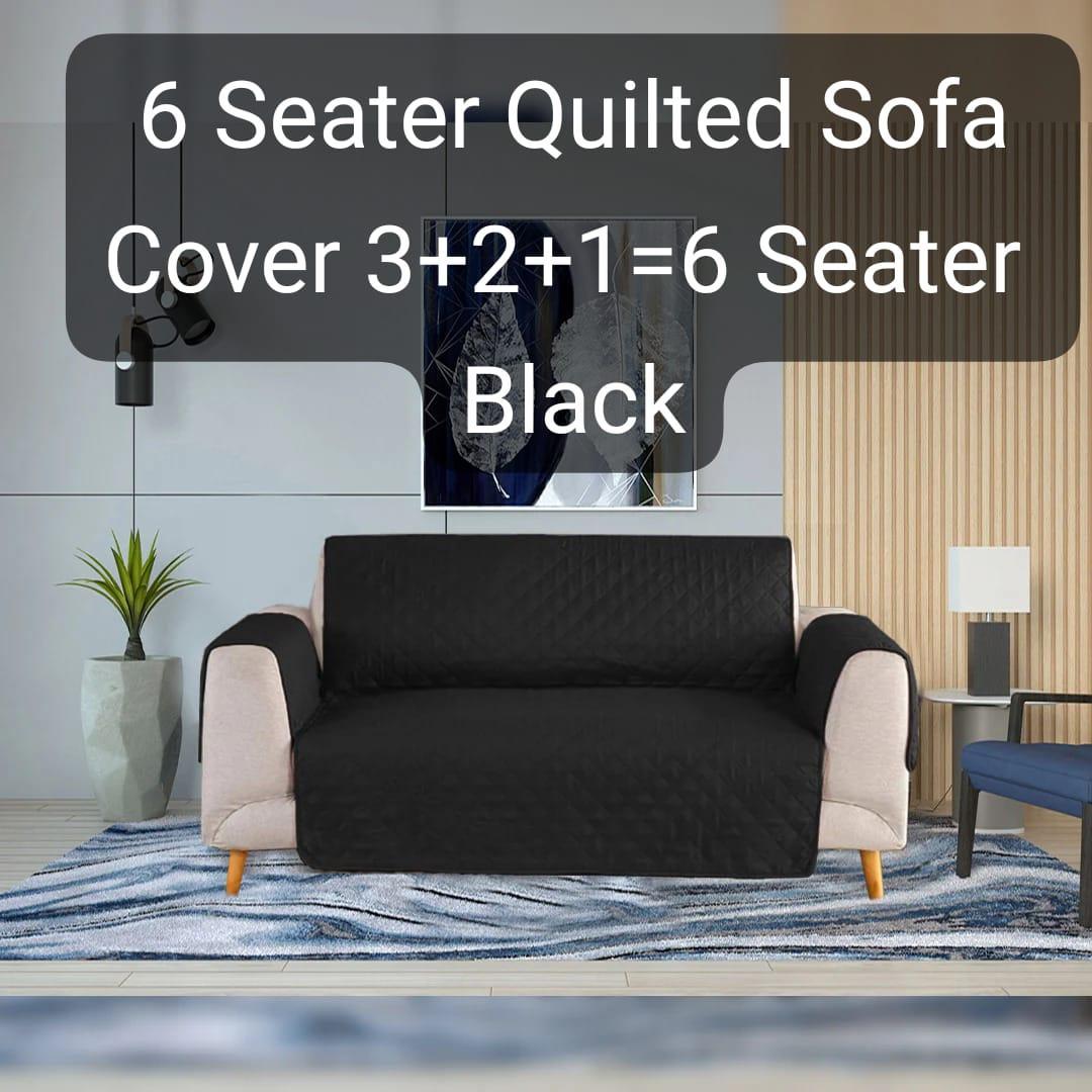 6 Seater Cotton Quilted Sofa Covers