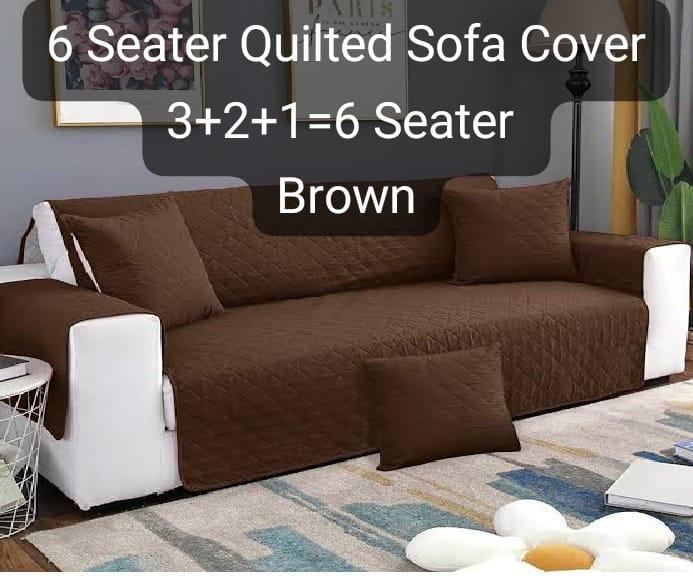 6 Seater Cotton Quilted Sofa Covers