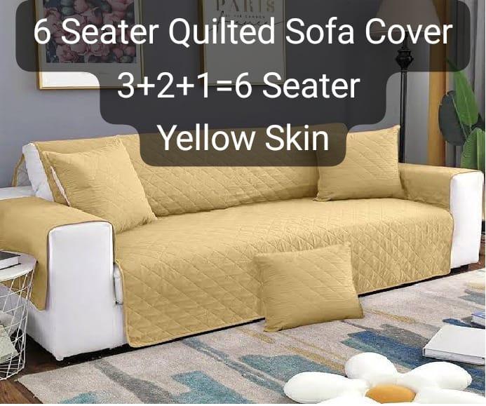 6 Seater Cotton Quilted Sofa Covers
