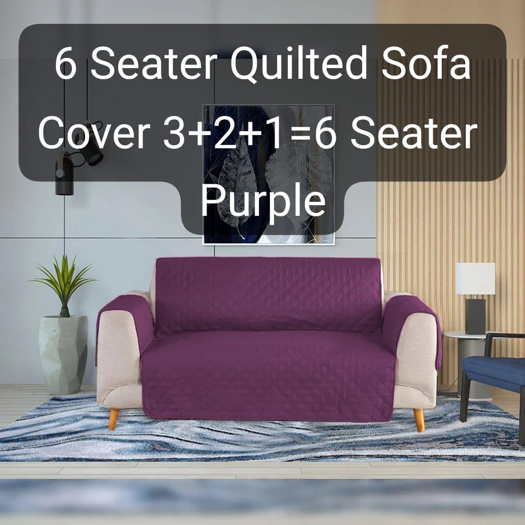 6 Seater Cotton Quilted Sofa Covers