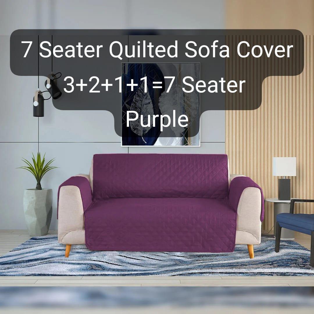 7 Seater Cotton Quilted Sofa Covers