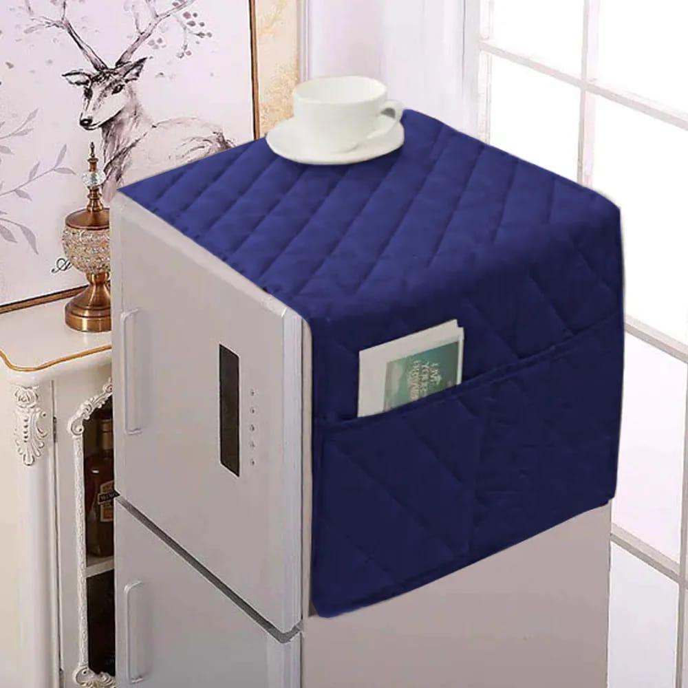 1 Pc Plain Cotton Fridge Top Cover