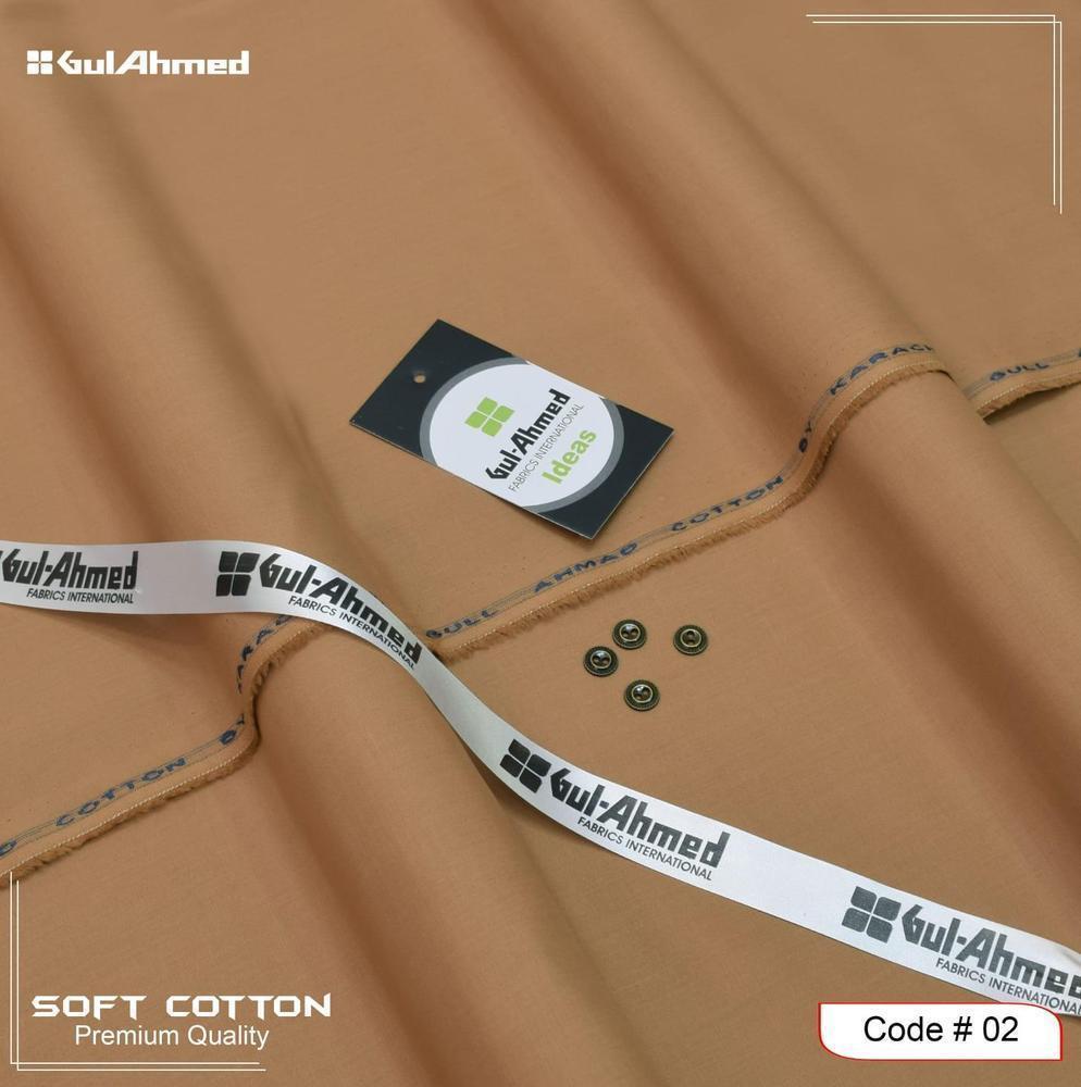 Men’s Unstitched Cotton Plain Suit