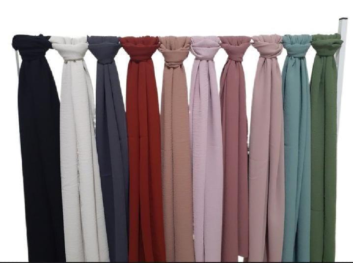 4 Pcs Chiffon Plain Stoler