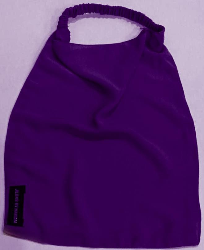 Stylish Purple Chiffon Hijab Set - 1 Pc