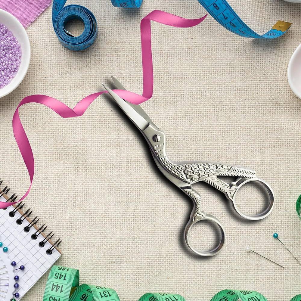 Elegant Silver Embroidery Scissors