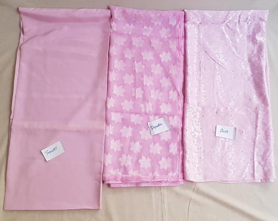 Charming Pink Printed High Safi Suit - 3 Pcs Set