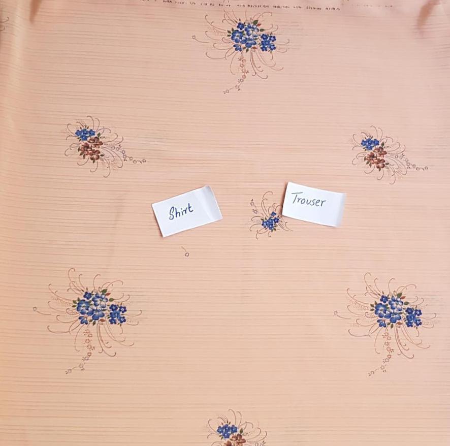 Stylish Pink Silk Suit Set - 2 Pcs Printed Design