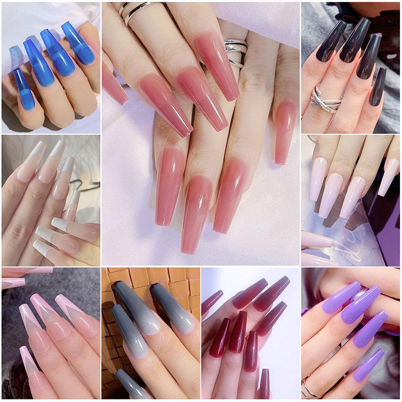 Customizable Acrylic Fake Nails for Endless Creativity - 96 Pcs Pack