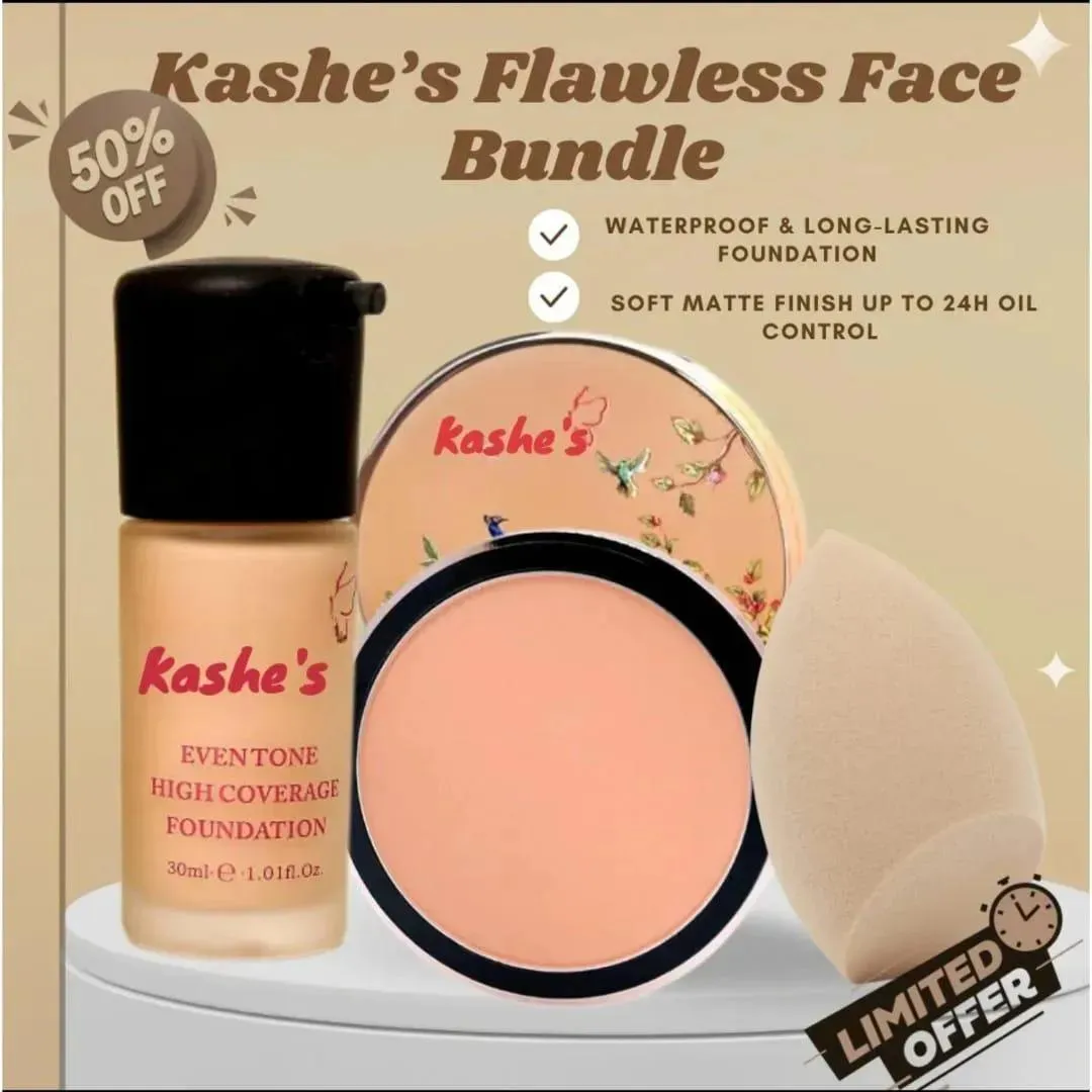 Kashees Foundation And Compact Powder Deal, Buy 1 Get 1 Free